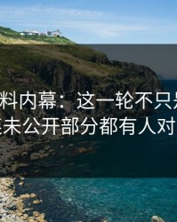 吃瓜爆料内幕：这一轮不只是爆点，连未公开部分都有人对线