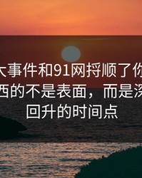 真把91大事件和91网捋顺了你会发现，最有东西的不是表面，而是深夜热度回升的时间点