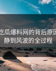 揭秘51吃瓜爆料网的背后原因：从平静到风波的全过程