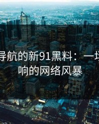 91网址导航的新91黑料：一场不同凡响的网络风暴
