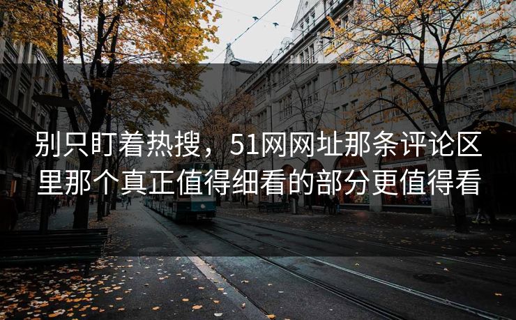 别只盯着热搜，51网网址那条评论区里那个真正值得细看的部分更值得看