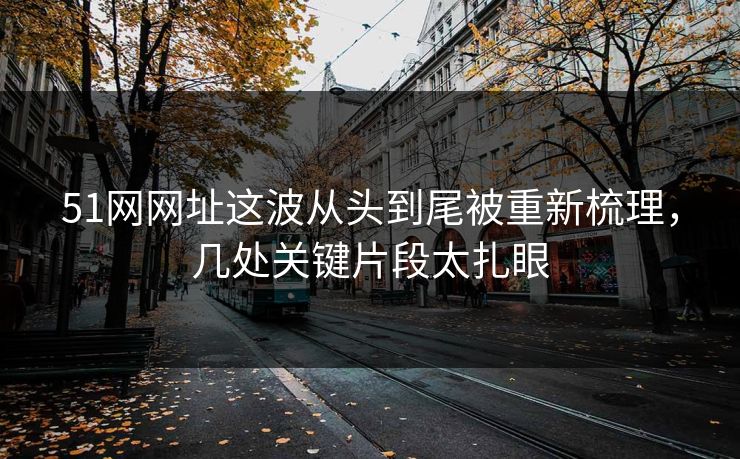 51网网址这波从头到尾被重新梳理，几处关键片段太扎眼